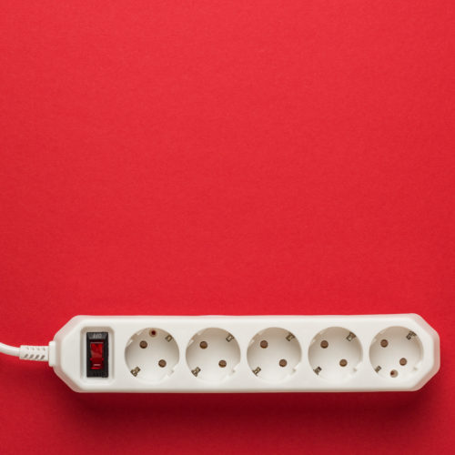 European 5-way power strip