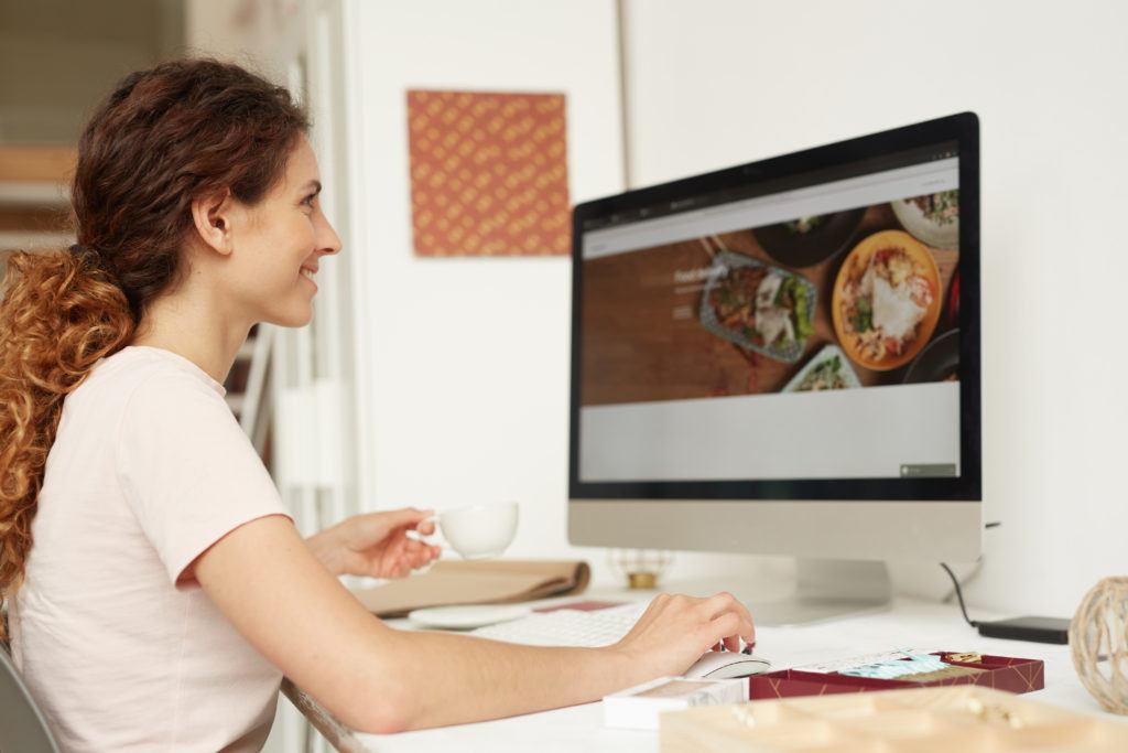 web designer working on website