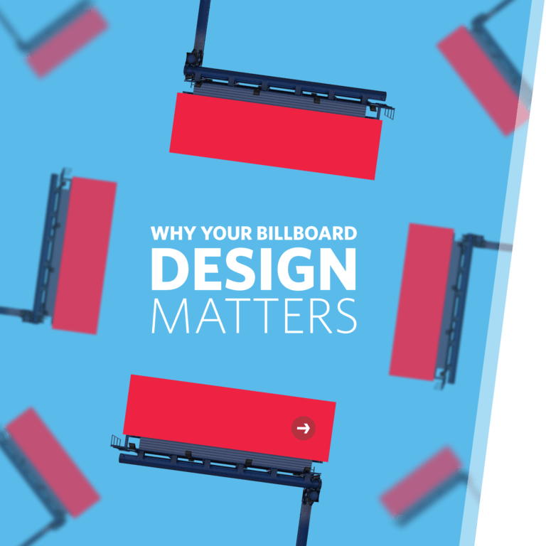 Design Matters poster with red tabs