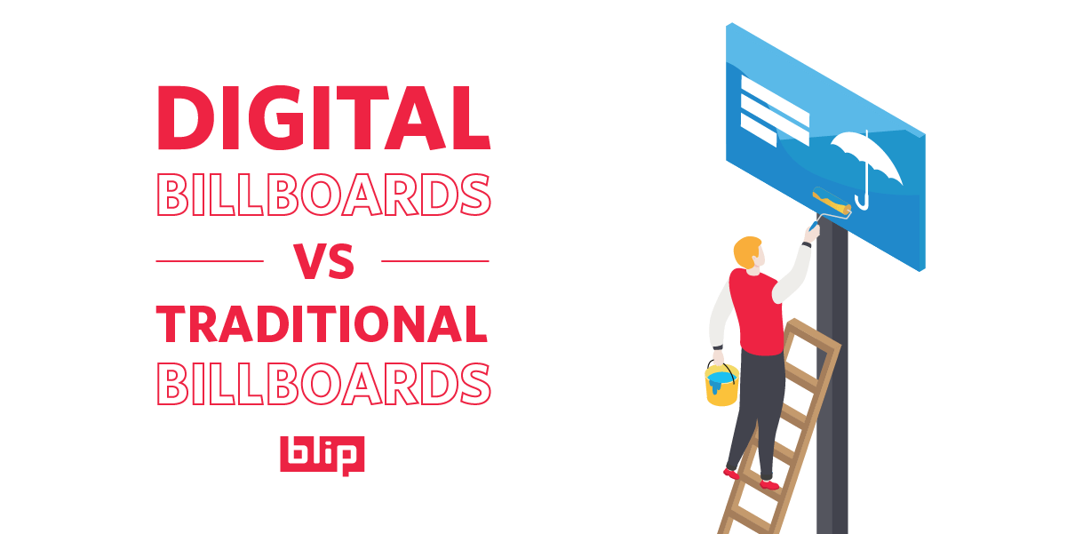 Digital billboards vs traditional billboards graphic
