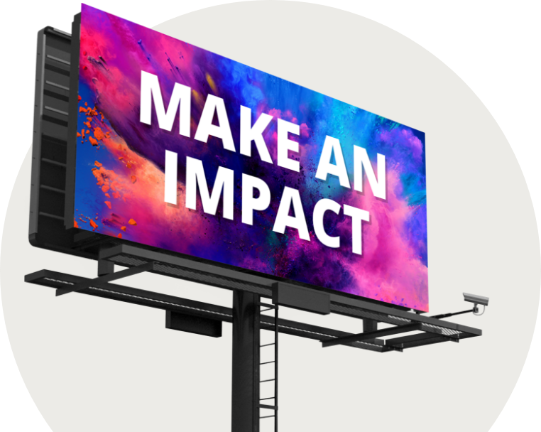 billboard image with the slogan "Make an Impact"