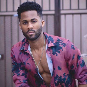 Man in pink floral shirt portrait