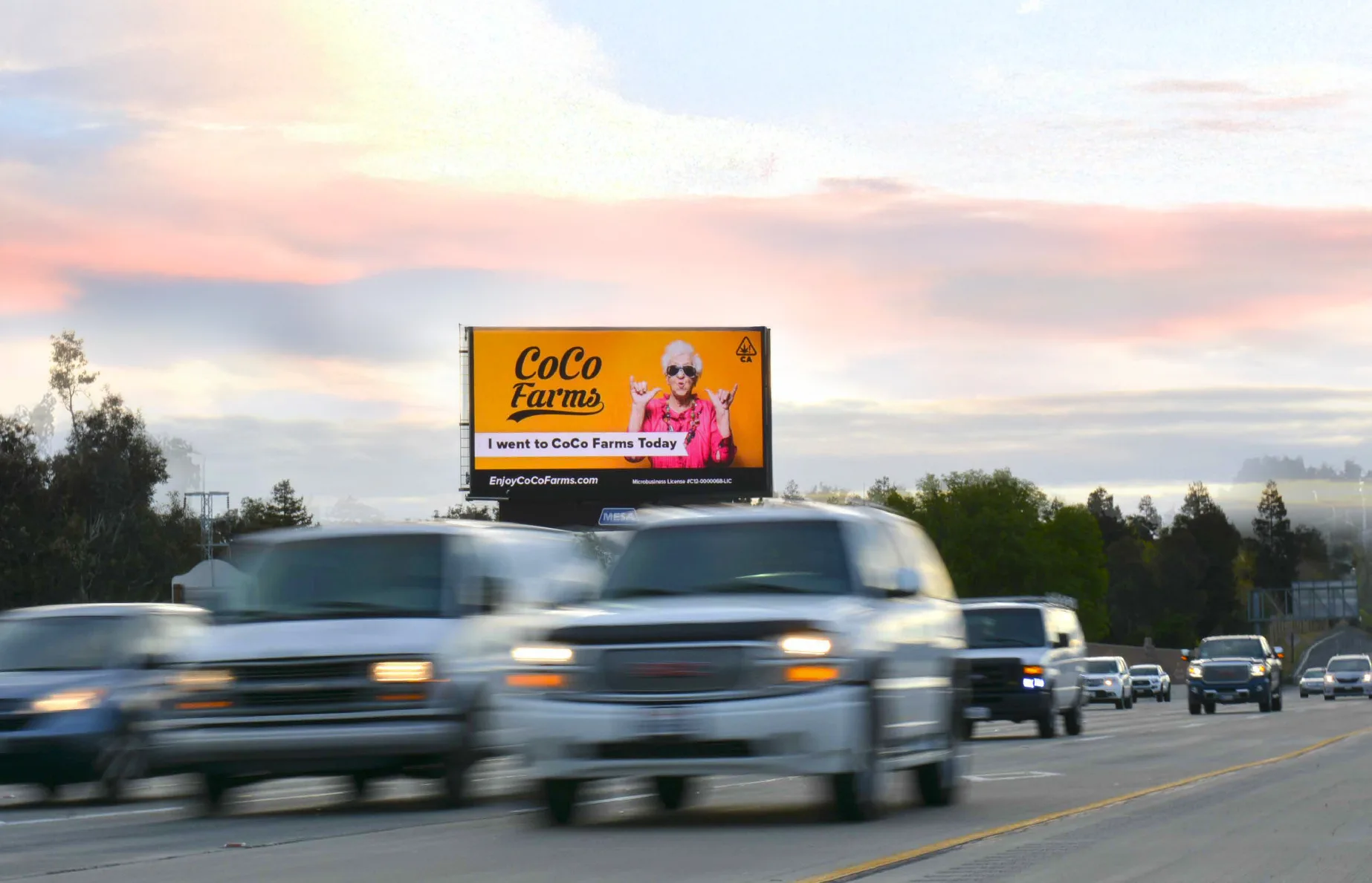 Roadside digital billboard for a local restaurant