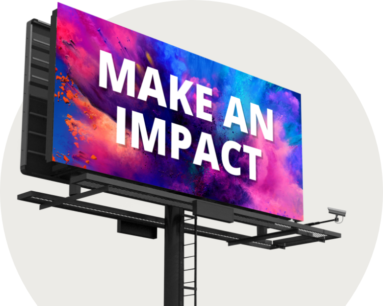 billboard image with the slogan "Make an Impact"